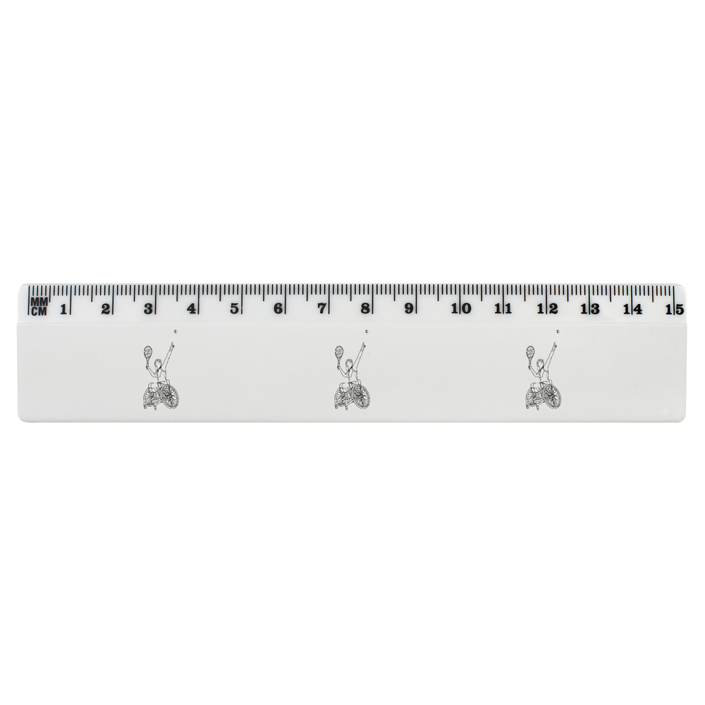 'Wheelchair Tennis Player' White Plastic Ruler (RL040520)