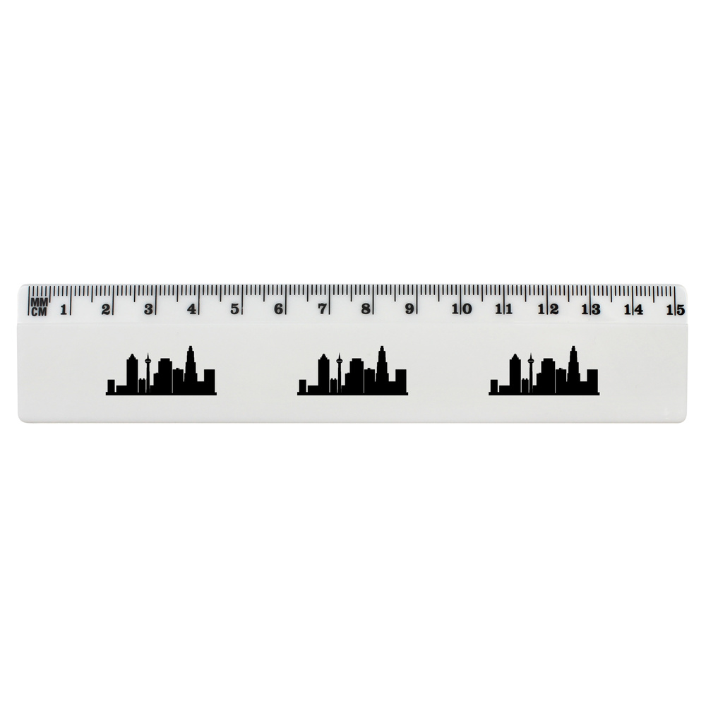 'City Skyline' 15cm (6 Inch) White Plastic Ruler (RL00089507)