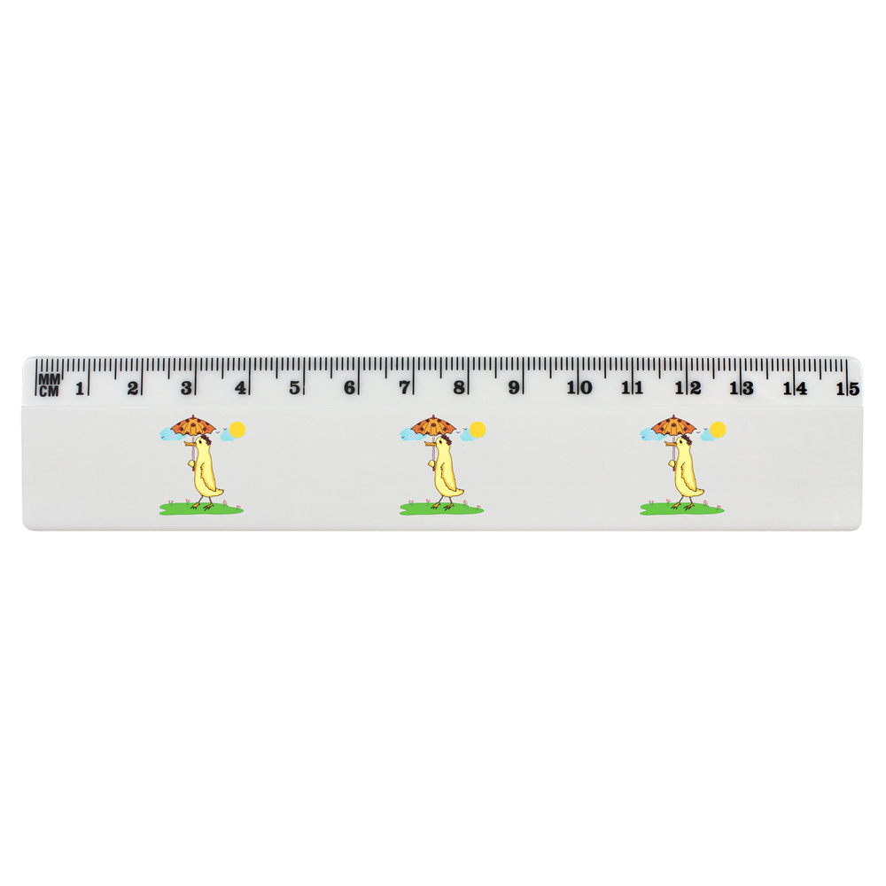 'Duck Walking In The Sunshine' White Plastic Ruler (RL052005)