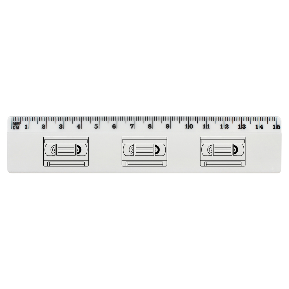 'Video Tape' White Plastic Ruler (RL054064)