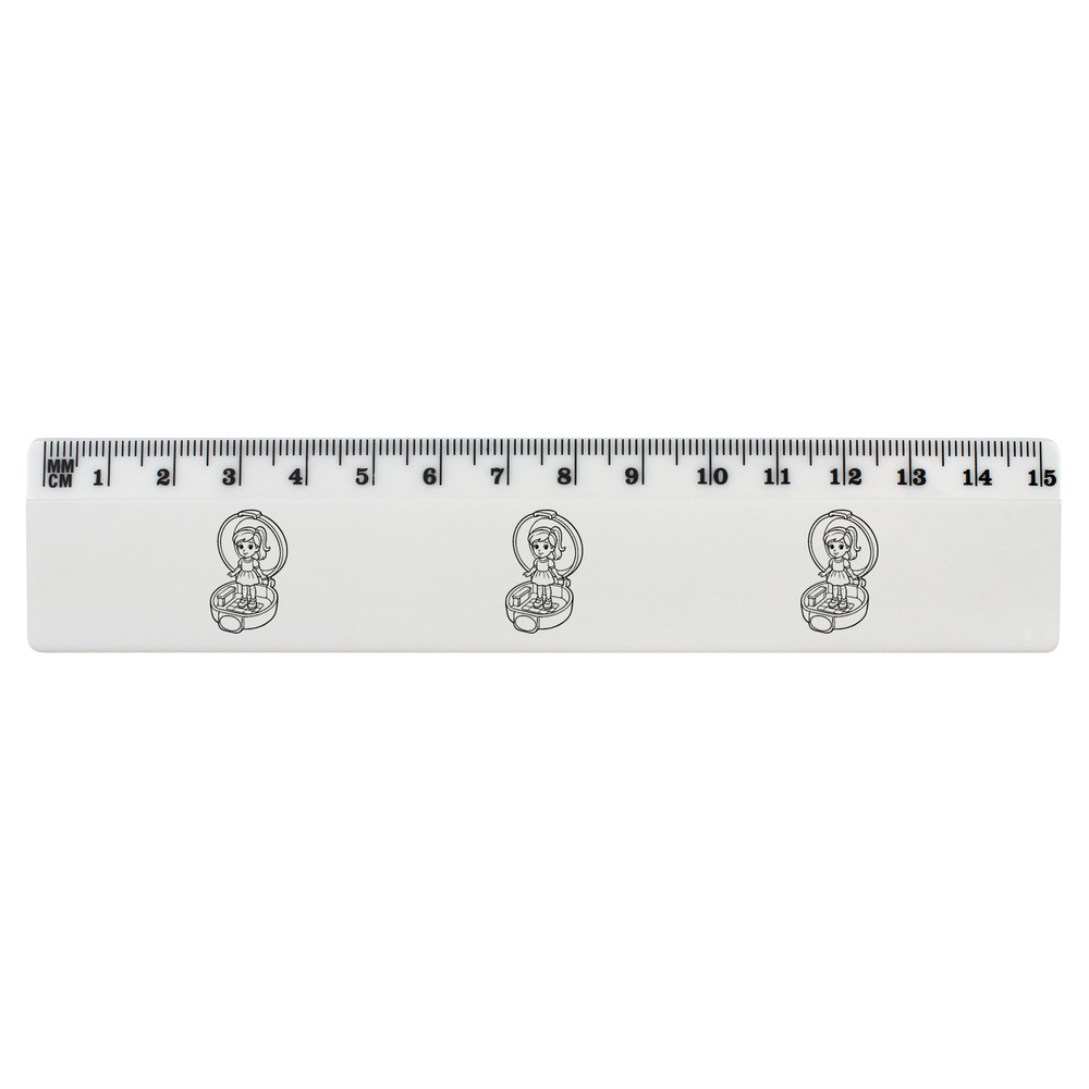 'Pocket Toy' White Plastic Ruler (RL054481)