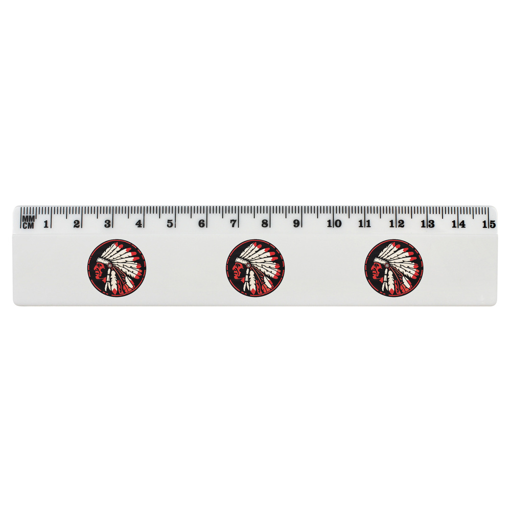 'Native American Chief Side View' White Plastic Ruler (RL057065)