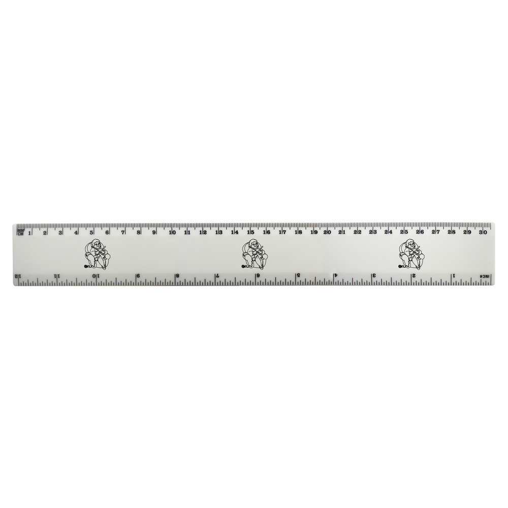 'Knitting Grandma' 30cm (12 Inch) White Plastic Ruler (RL00002976)