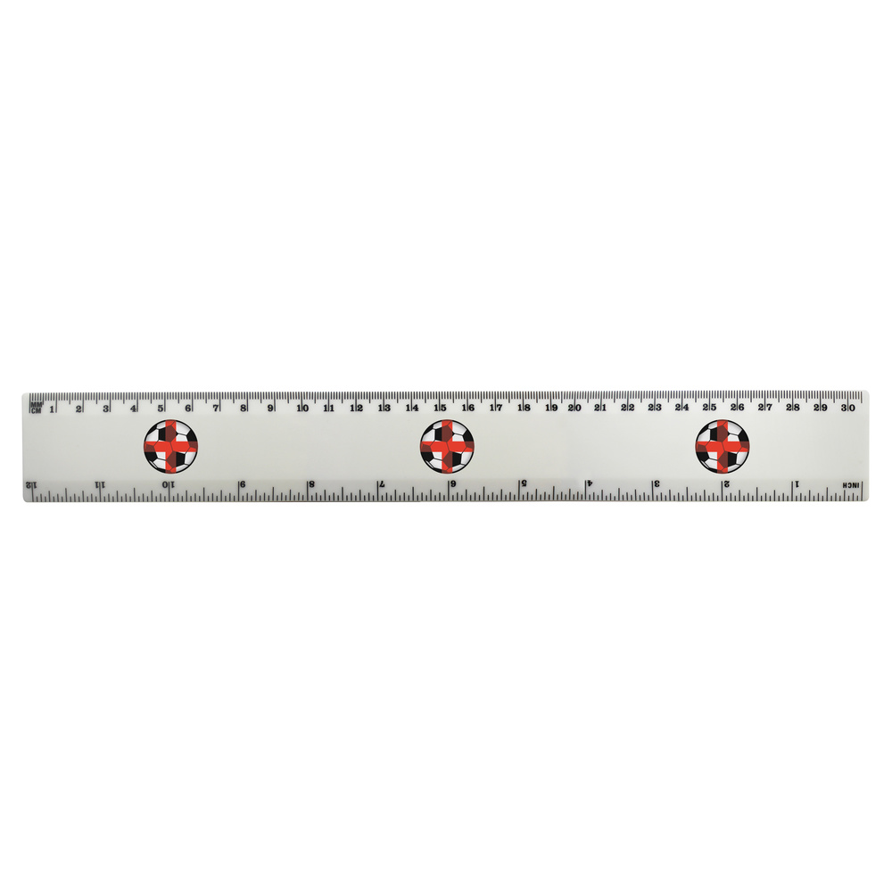 'England Football' 30cm (12 Inch) White Plastic Ruler (RL00083728)