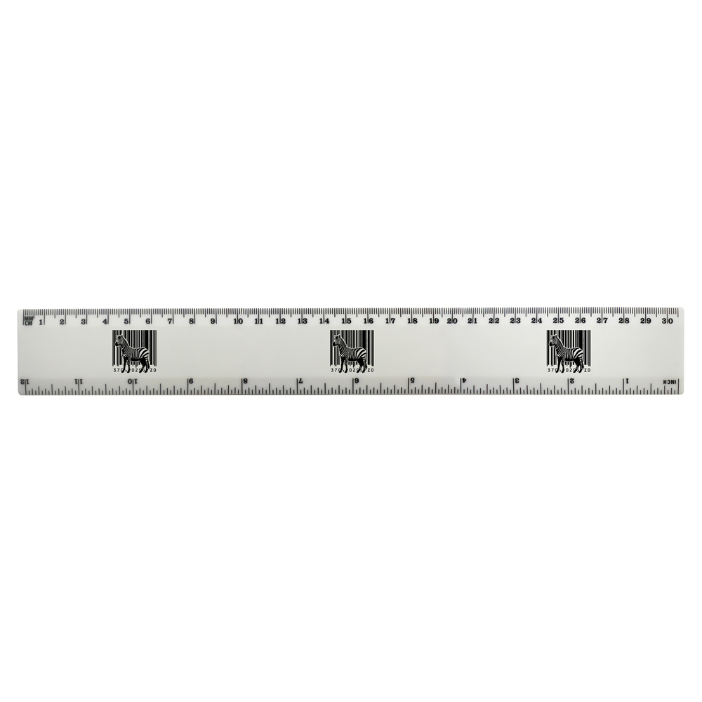 'Barcode Zebra Stripes' White Plastic Ruler (RL048747) | eBay UK