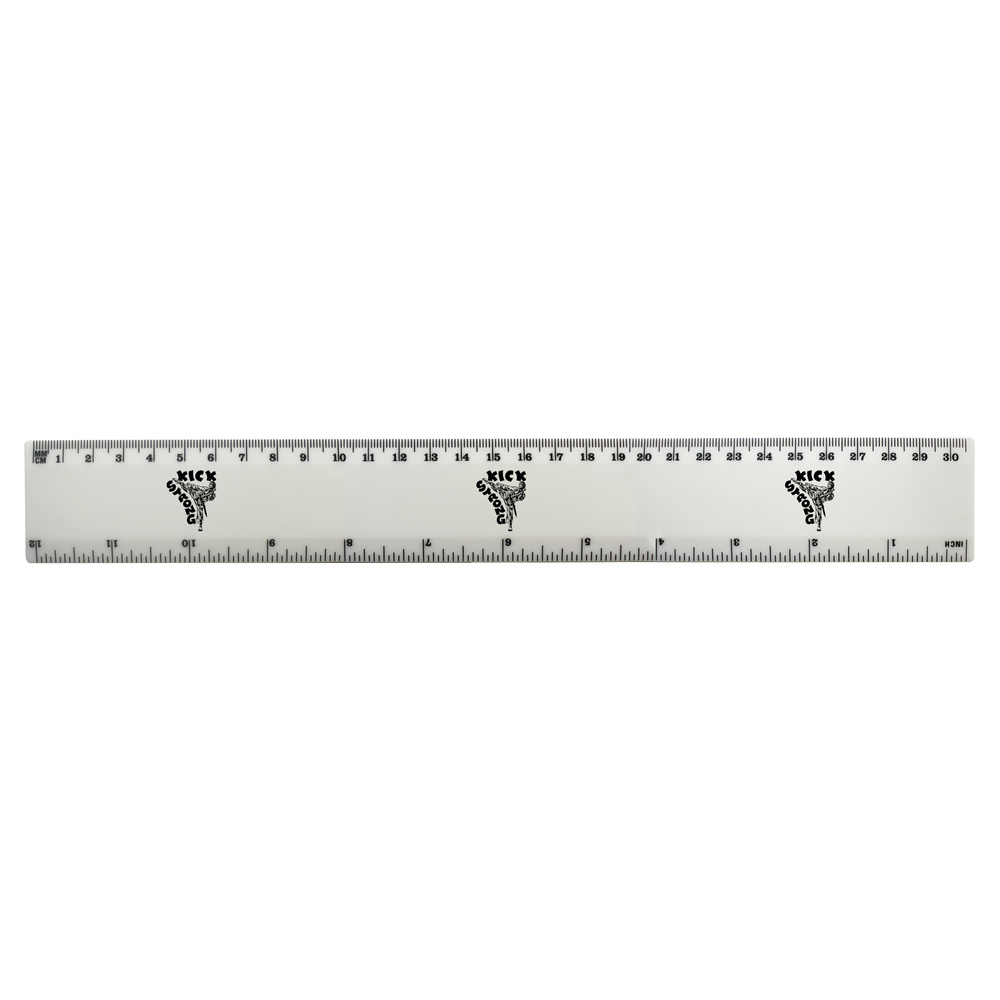 'Kick Strong, Stay Powerful' 30cm (12 Inch) White Plastic Ruler (RL00093880)