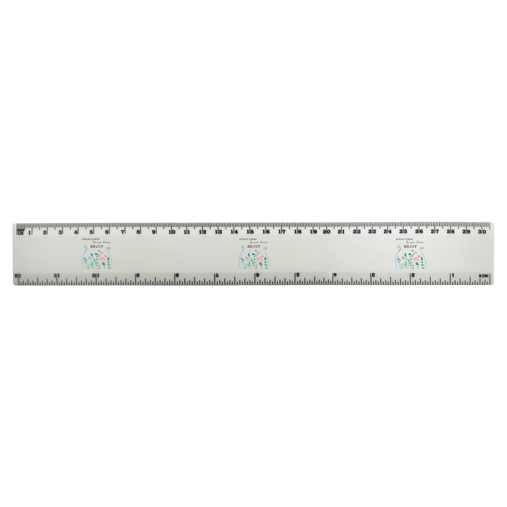 'Spring Comes' 30cm (12 Inch) White Plastic Ruler (RL00093924)