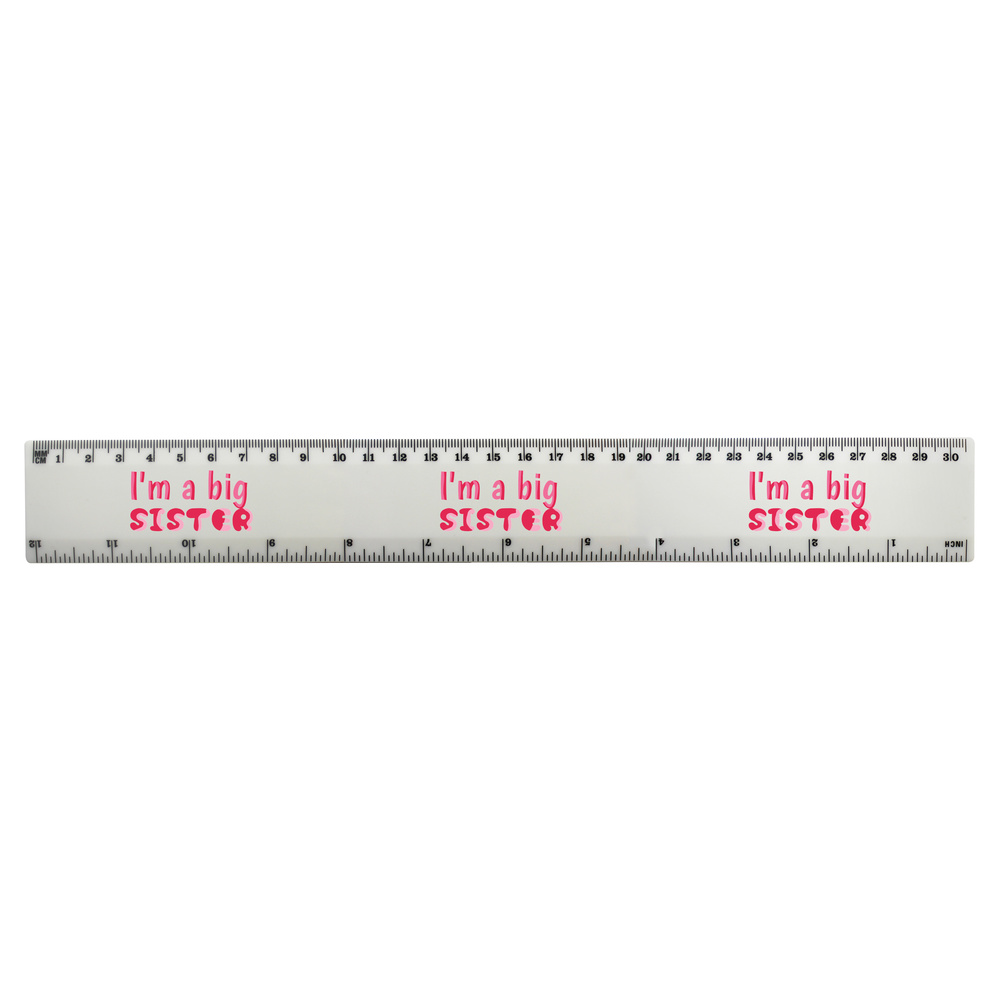 'I'm A Big Sister' 30cm (12 Inch) White Plastic Ruler (RL00094784)