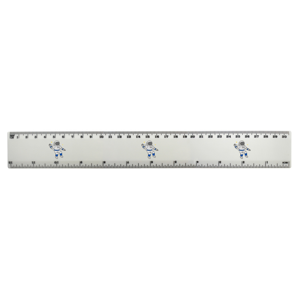'Astronaut floating in space' 30cm (12 Inch) White Plastic Ruler (RL00094792)