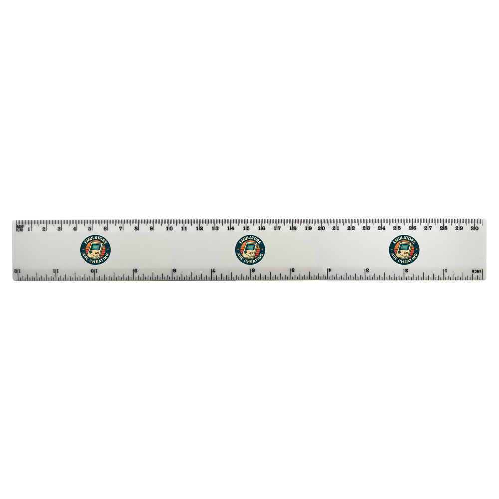 'Emulators Are Cheating' 30cm (12 Inch) White Plastic Ruler (RL00095952)