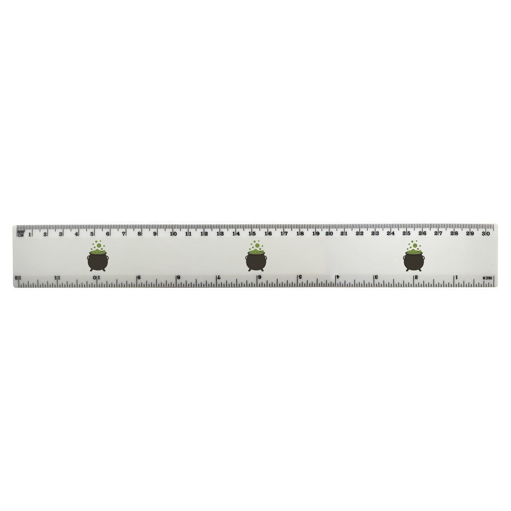 'Couldron' 30cm (12 Inch) White Plastic Ruler (RL00098098)