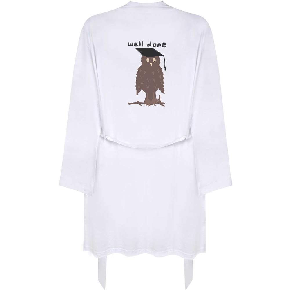 'Graduation Day Owl' Adult Dressing Robe / Gown (RO047129)