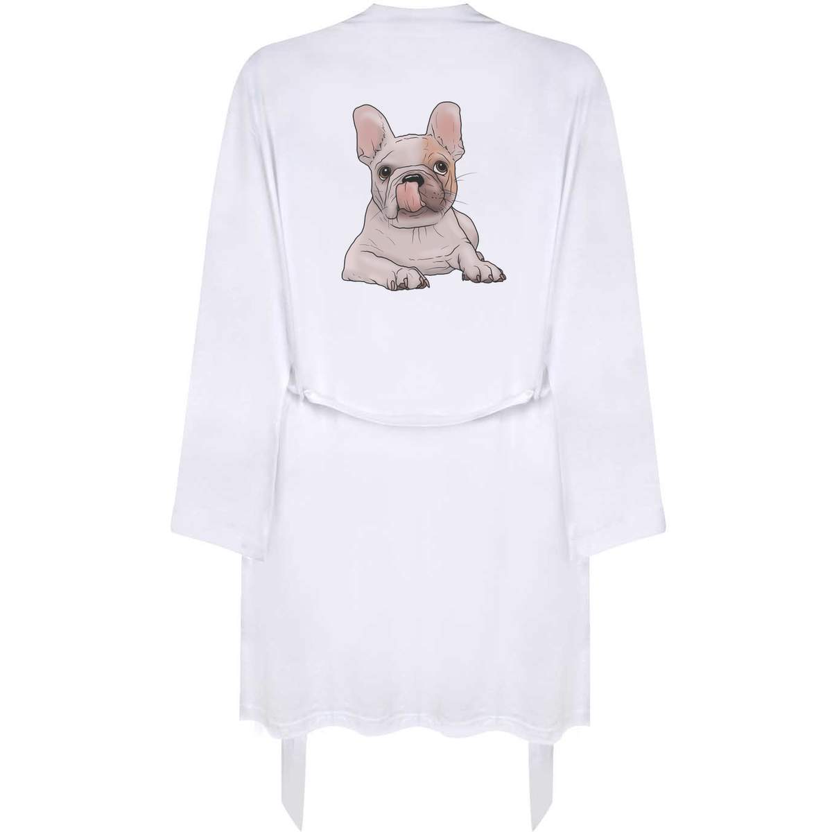 Small 'French Bulldog Puppy' Adult Dressing Robe / Gown (RO00054239)
