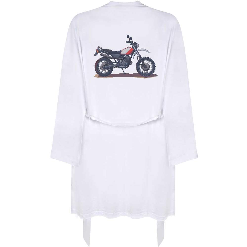 Small 'Dirt Bike Pixel Art' Adult Dressing Robe / Gown (RO00091757)
