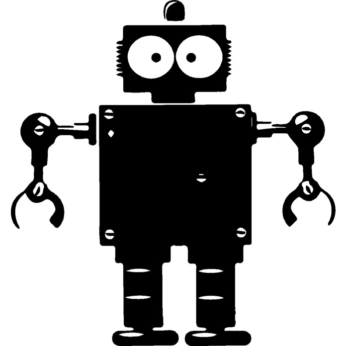 'Robot' Unmounted Rubber Stamp - For Crafting, Scrapbooking and Card Making - Size A7 (RS00000124)