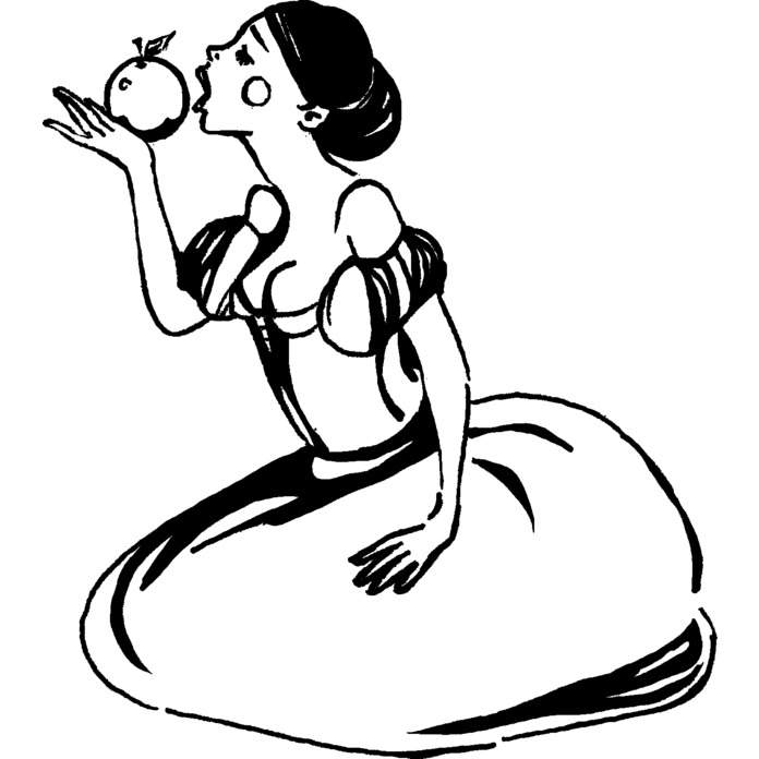 'Snow White' Unmounted Rubber Stamp -  For Crafting, Scrapbooking and Card Making (RS000771)