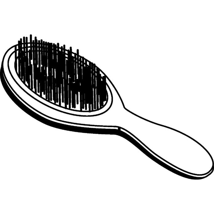 'Hairbrush' Unmounted Rubber Stamp - For Crafting, Scrapbooking and Card Making - Size A7 (RS00000758)