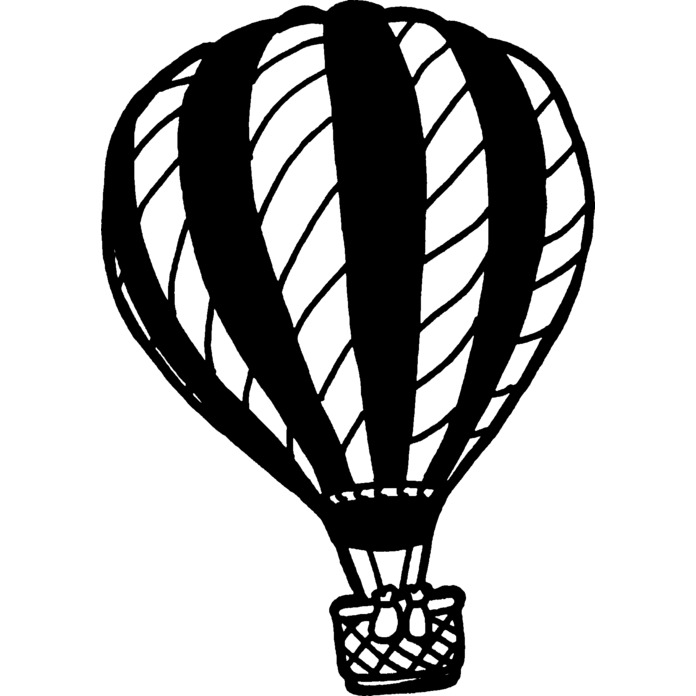 'Hot Air Balloon' Unmounted Rubber Stamp - For Crafting, Scrapbooking and Card Making - Size A7 (RS00001250)