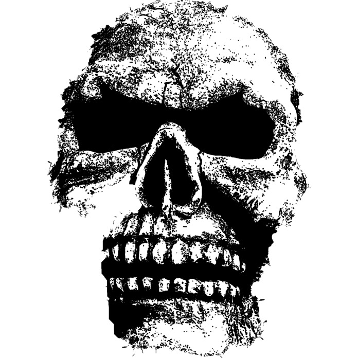 'Skull' Unmounted Rubber Stamp (RS003343)