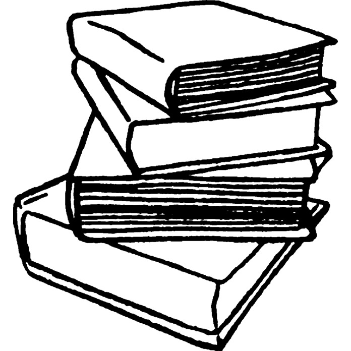'Books' Unmounted Rubber Stamp - For Crafting, Scrapbooking and Card Making (RS003893)