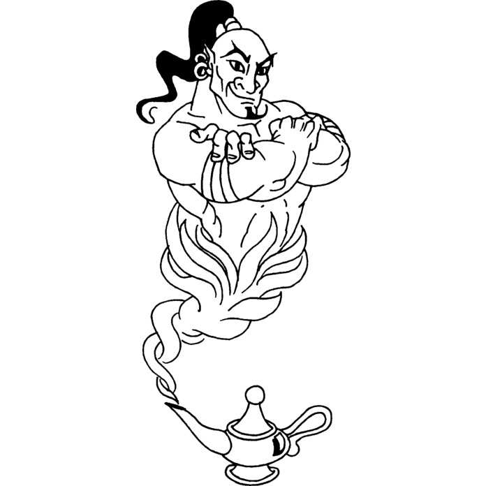 'Genie Of The Lamp' Unmounted Rubber Stamp -  For Crafting, Scrapbooking and Card Making (RS004137)