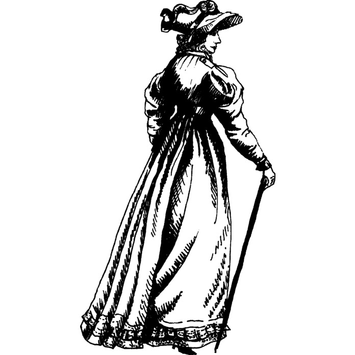 'Regency Lady' Unmounted Rubber Stamp -  For Crafting, Scrapbooking and Card Making (RS004685)