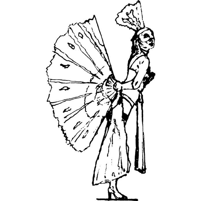 'Burlesque Dancer' Unmounted Rubber Stamp - For Crafting, Scrapbooking and Card Making - Size A7 (RS00002342)