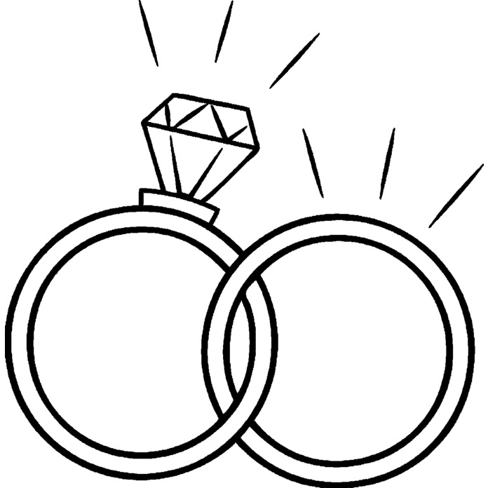 'Wedding Rings' Unmounted Rubber Stamp -  For Crafting, Scrapbooking and Card Making (RS005988)