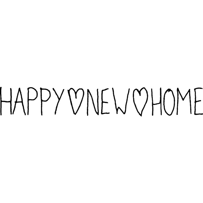'Happy New Home' Unmounted Rubber Stamp - Craft Stamp for Scrapbooking, Card Making, Journals and Projects (RS006694)