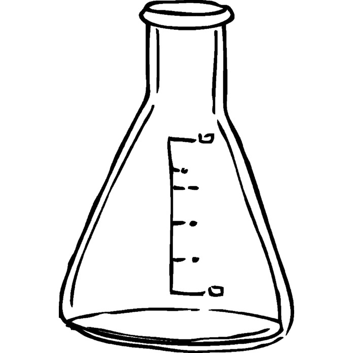 'Conical Flask' Unmounted Rubber Stamp - For Crafting, Scrapbooking and Card Making (RS008993)