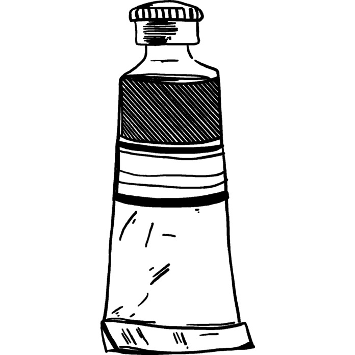 'Tube Of Paint' Unmounted Rubber Stamp - For Crafting, Scrapbooking and Card Making (RS009173)