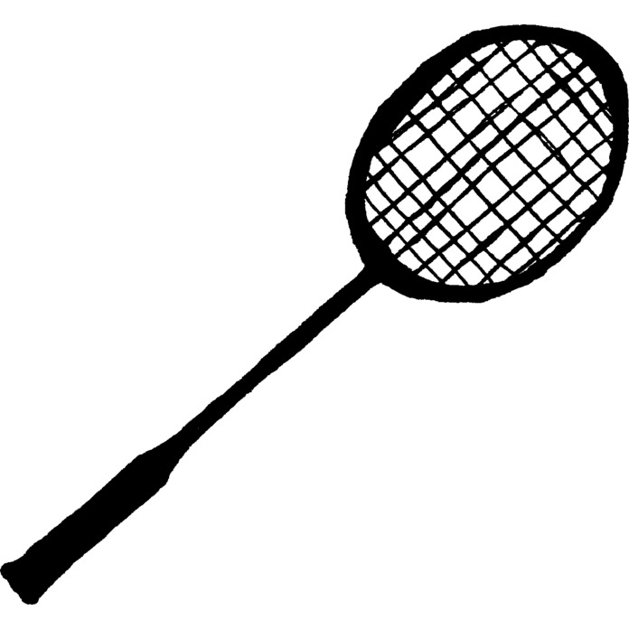 'Badminton Racket' Unmounted Rubber Stamp - For Crafting, Scrapbooking and Card Making (RS009498)