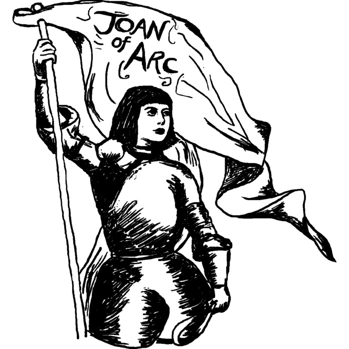'Joan Of Arc' Unmounted Rubber Stamp - For Crafting, Scrapbooking and Card Making - Size A7 (RS00005185)