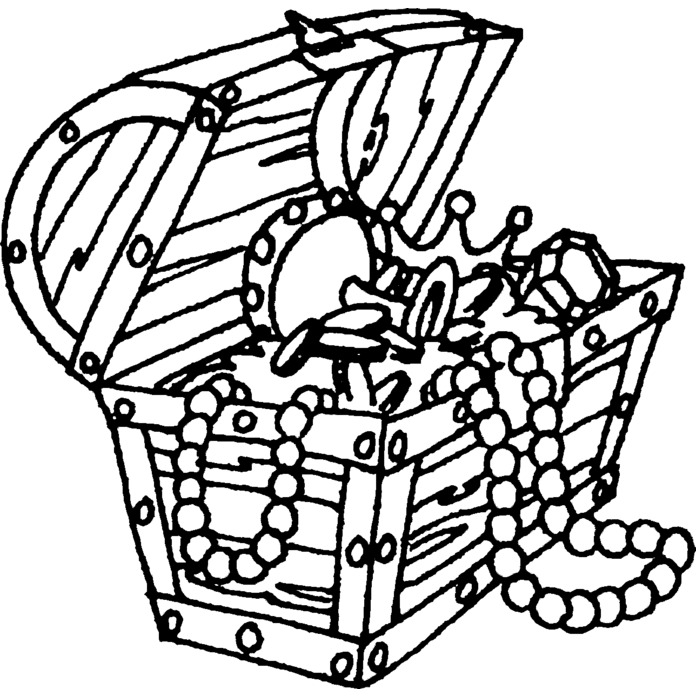 'Treasure Chest' Unmounted Rubber Stamp (RS010268)