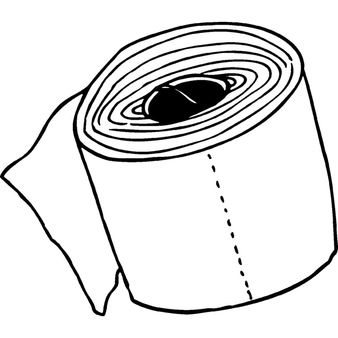 'Toilet Paper' Unmounted Rubber Stamp - For Crafting, Scrapbooking and Card Making (RS010397)