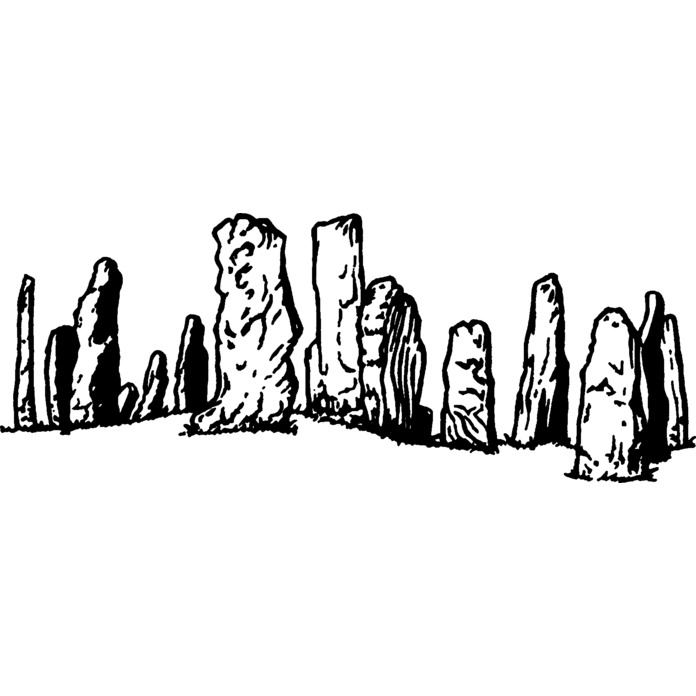 'Stone Circle' Unmounted Rubber Stamp - For Crafting, Scrapbooking and Card Making - Size A7 (RS00005706)