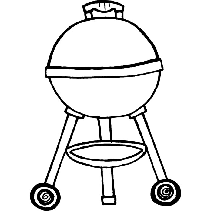 'Barbecue' Unmounted Rubber Stamp - For Crafting, Scrapbooking and Card Making - Size A7 (RS00006715)