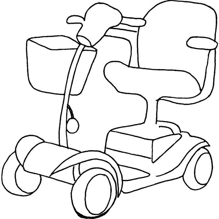 'Mobility Scooter' Unmounted Rubber Stamp -  For Crafting, Scrapbooking and Card Making (RS021847)