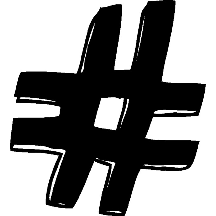 'Hash Tag' Unmounted Rubber Stamp - For Crafting, Scrapbooking and Card Making - Size A7 (RS00006747)