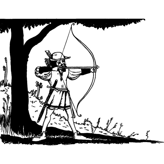 'Robin Hood' Unmounted Rubber Stamp -  For Crafting, Scrapbooking and Card Making (RS013000)