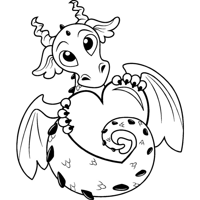 'Sweetheart Dragon' Unmounted Rubber Stamp (RS013253)