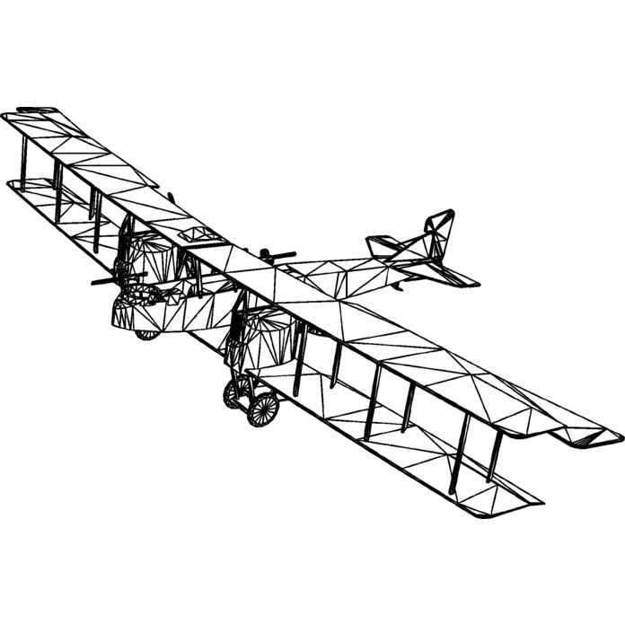 'Vintage Plane' Unmounted Rubber Stamp - For Crafting, Scrapbooking and Card Making - Size A7 (RS00007379)