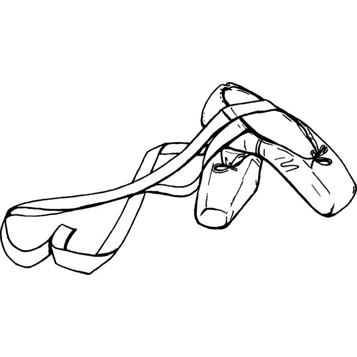 'Ballet Shoes' Unmounted Rubber Stamp - For Crafting, Scrapbooking and Card Making - Size A7 (RS00007496)