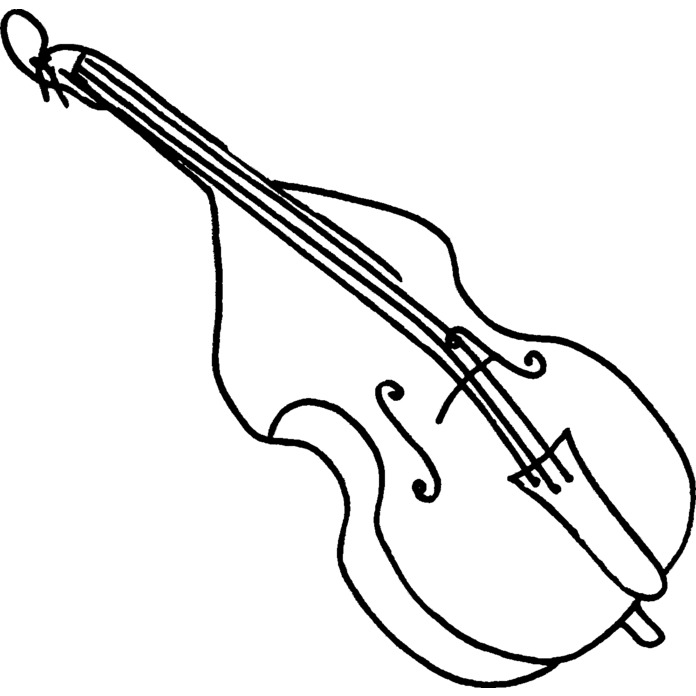 'Double Bass' Unmounted Rubber Stamp - For Crafting, Scrapbooking and Card Making - Size A7 (RS00007551)