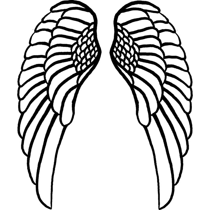 'Angel Wings' Unmounted Rubber Stamp - For Crafting, Scrapbooking and Card Making - Size A7 (RS00007846)