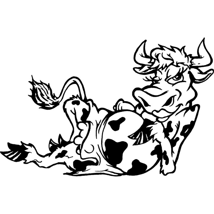'Seductive Cow' Unmounted Rubber Stamp - For Crafting, Scrapbooking and Card Making - Size A7 (RS00008131)