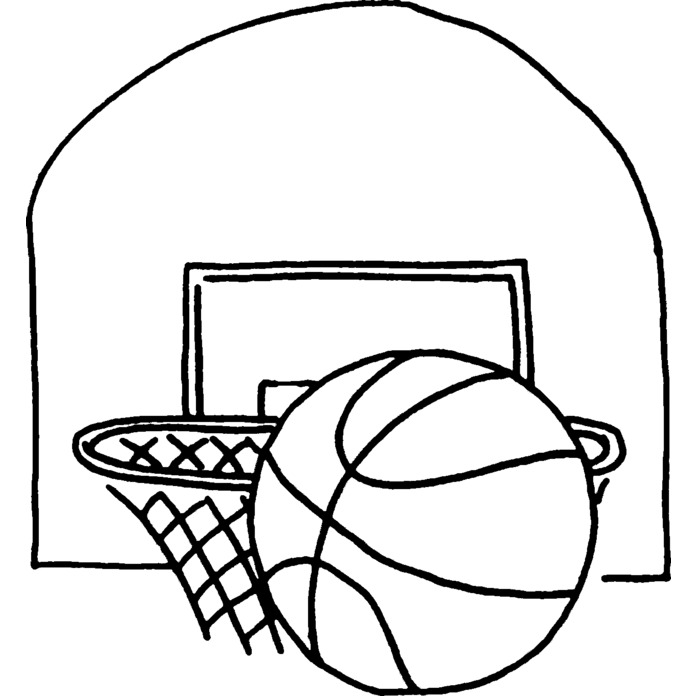 'Basketball Hoop' Unmounted Rubber Stamp - For Crafting, Scrapbooking and Card Making - Size A7 (RS00008258)
