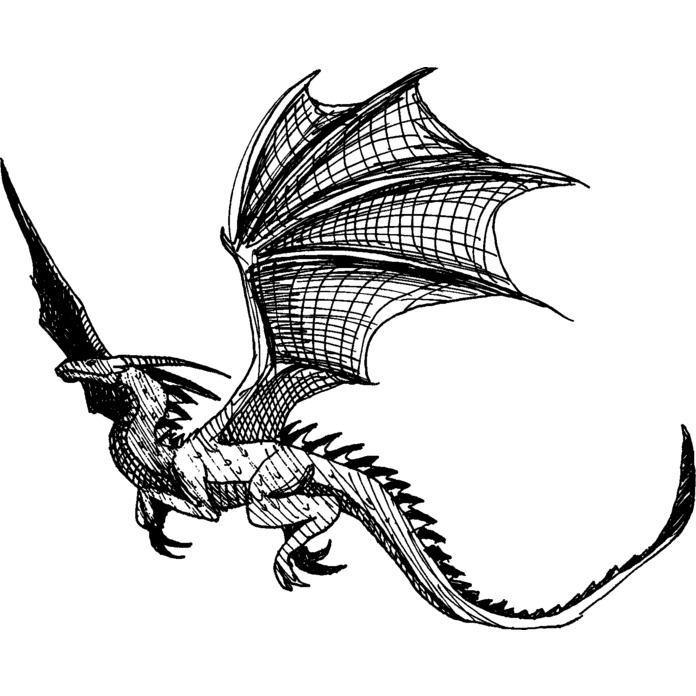 'Flying Dragon' Unmounted Rubber Stamp (RS015567)