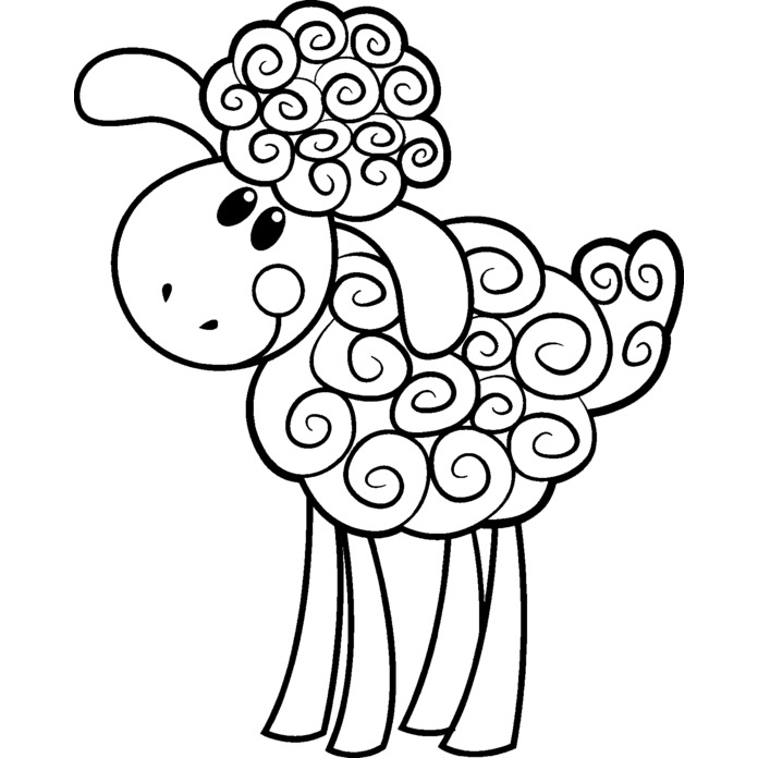 'Happy Sheep' Unmounted Rubber Stamp (RS016628) - Picture 3 of 6