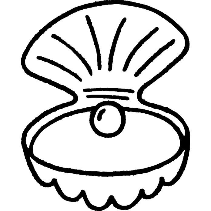 'Ocean Pearl' Unmounted Rubber Stamp - For Crafting, Scrapbooking and Card Making - Size A7 (RS00009781)